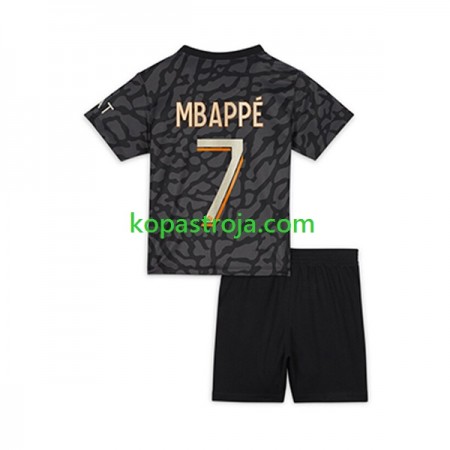 Billiga Fotbollströjor Paris Saint-Germain Kylian Mbappé 7 Barn Tredje tröja 2023/24 Kortärmad